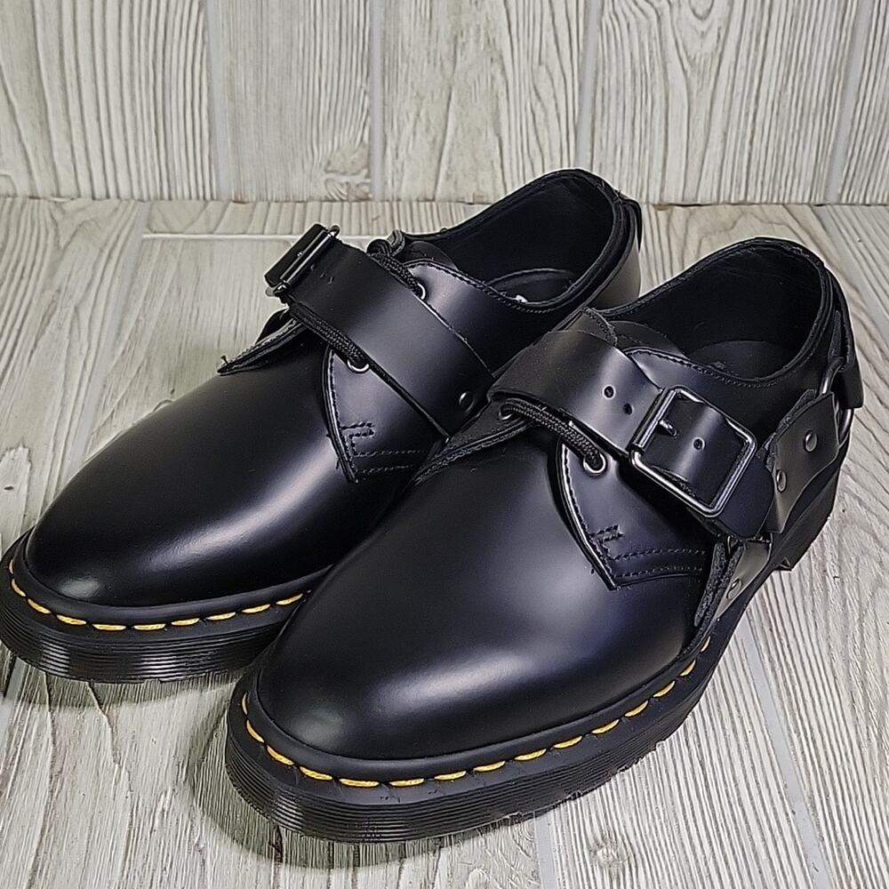 Dr. Martens Henree Polished Smooth Leather Buckle Shoes Mens Size 6 Womens 7 NEW - Picture 10 of 12